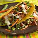 Buffalo-Style Beef Tacos