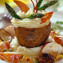 Twice Cooked Idaho� Potato, Grilled Asparagus and Maine Lobster Hash