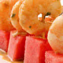 Watermelon and Shrimp Cocktail Skewers