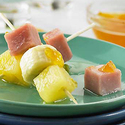 Peachy Ham Kabobs